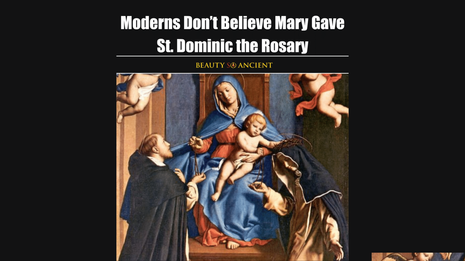 mary gives st dominic the rosary